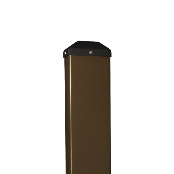 BEA 4' Bollard w/o Hole for 6" Round or 4.75" Square Push Plates - Bronze - 10BOLLARDBRZWOH