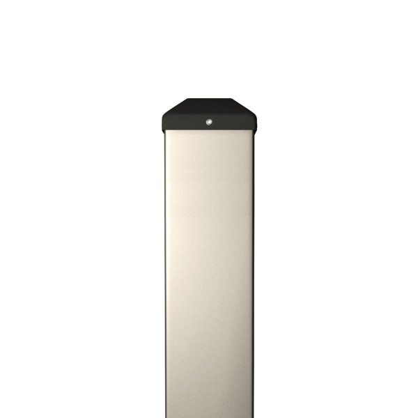 BEA 4' Bollard w/o Hole for 6" Round or 4.75" Square Push Plates - Silver - 10BOLLARDSLVWOH