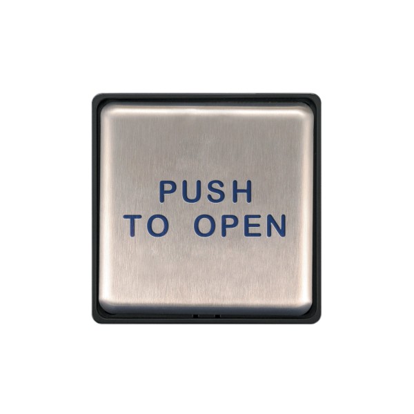BEA 900Mhz 4.75" Square Panther Plate - "Push to Open" Text Only - 10EMS475-900