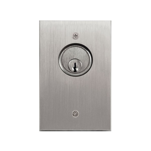 BEA 1/4" Aluminum Single Gang On/Off Key Switch - 10KEYSWITCHONF