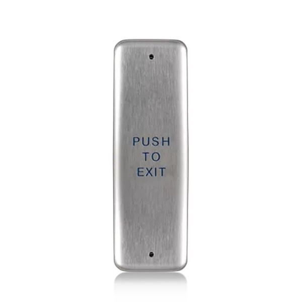 BEA Push Plate, Jamb w/, Push To Exit Stainless Steel, 1.5" x 4.75" Text Only