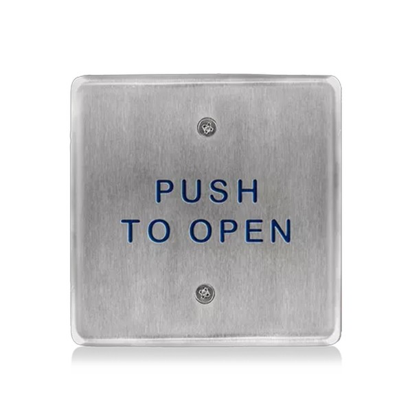 BEA Stainless Steel Push Plate 4.5" Square Text