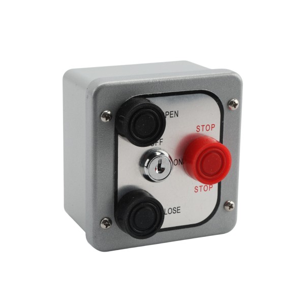 Three Button Exterior Open-Close-Stop Surface Mount with Lockout Control, Keyed Alike (NEMA 4) - MMTC 3BXL-KA