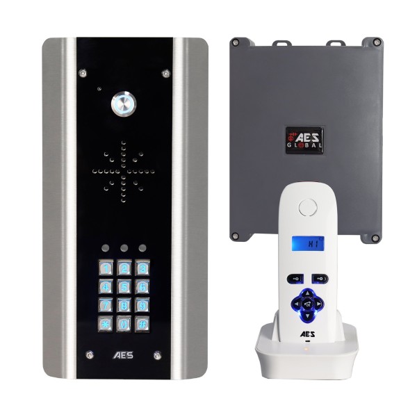 AES 603 Spartan Wireless Wall Mount Intercom With Keypad and Handset - 603-ABK-US