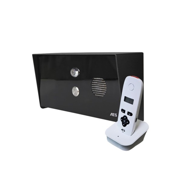 AES 603 DECT Wireless Pedestal Mount Audio Intercom Kit with Portable Handset (Imperial Black) - 603-PB-US