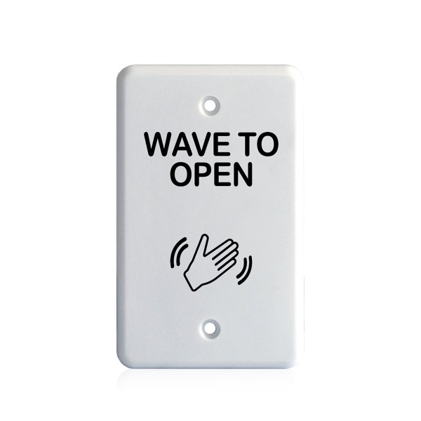 BEA MS31 Faceplate Magic Switch Single Gang Text & Hand Logo - White - 70-5839