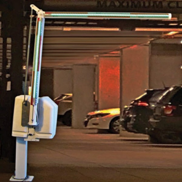GateArms+ 90 Degree Folding Gate Barrier Arm LED Light Kit Includes 4' and 8' Section (for 7' Ceiling & 12' Road) - FOLDARM90-48-151