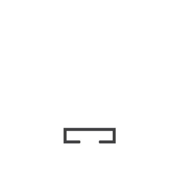 ME110-C-11 Miller Edge ME110-C Mounting Channel Flat, rigid PVC 11ft