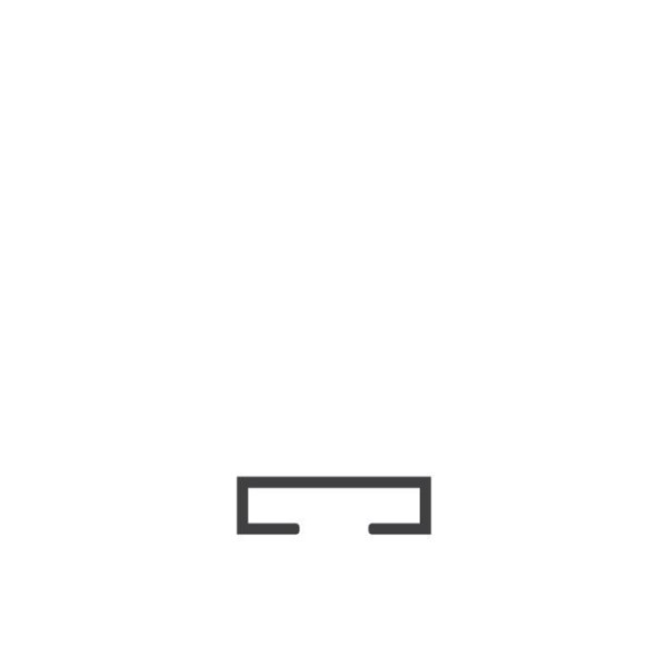 ME110-C-12 Miller Edge ME110-C Mounting Channel Flat, rigid PVC 12ft
