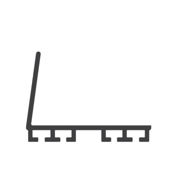 ME112-C43-25 Miller Edge ME112-C43 Mounting Channel, Clima-Guard L-shaped, rigid PVC 25ft