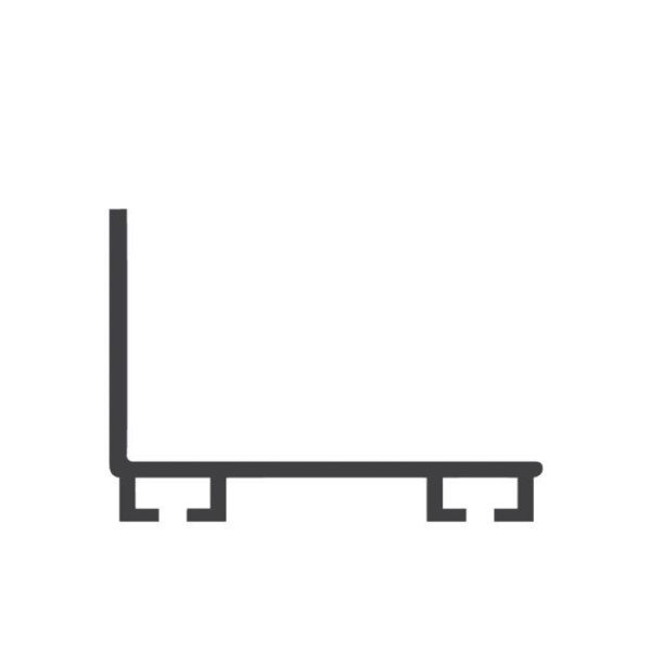 Miller Edge L-Shaped Mounting Channel for ME123 Gate Sensing Edge (Aluminum)