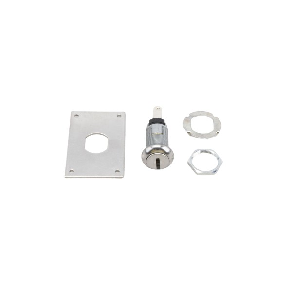 Residential Metal Keyswitch Complete with Cylinder, Mounting Plate, and all Hardware - MMTC MKS-1