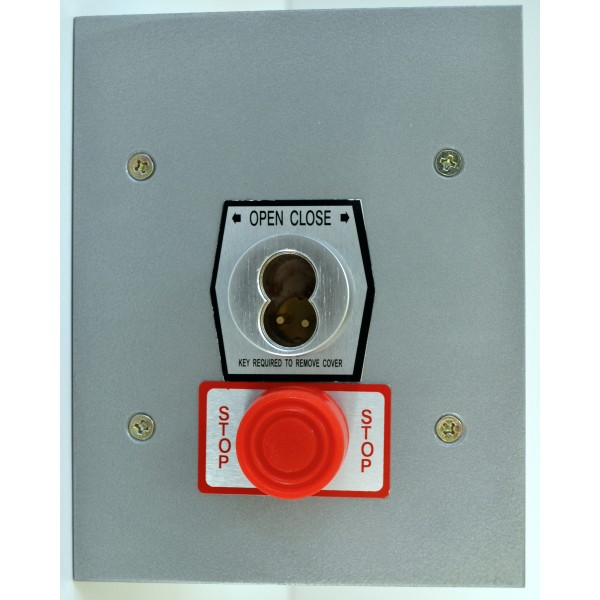 Exterior Flush Mount Keyswitch S-Type w/ Large Format Cylinder and Stop Button - MMTC 1KFSX-SLF