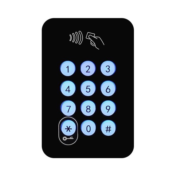AES Assembled Praetorian Keypad and Prox Module with Rubber Keys - MOD-IP-PX-KP