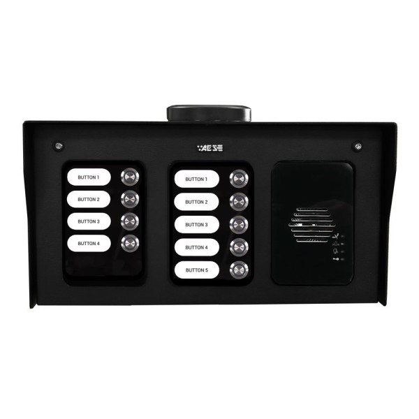AES Assembled Cellular 9 Button Intercom Unit (Black) - MOD-PB9-US