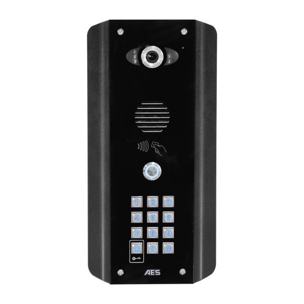 AES 1-Button Opyn Pro IP Callbox with Keypad & Proximity 125k Reader (Powder-Coated, Architectural Mounted) - OPYN-PRO-IP-ABK-US
