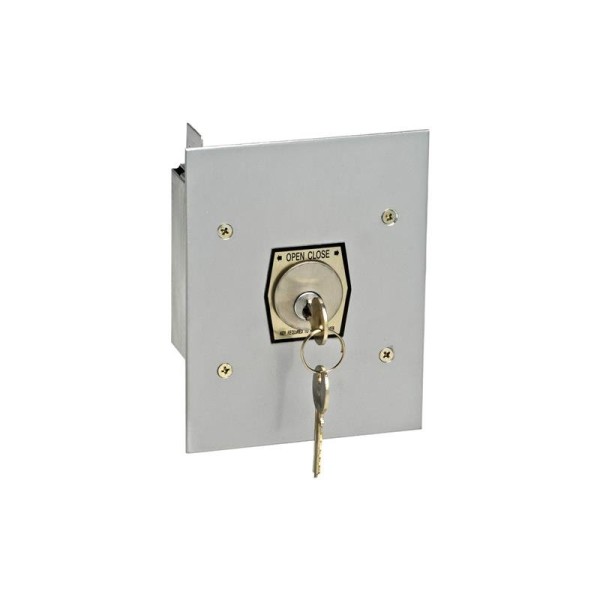 MMTC Exterior Flush Mounted Open-Close Keyswitch w/ Mortise Cylinder (Keyed Alike) - 1KFX-KA