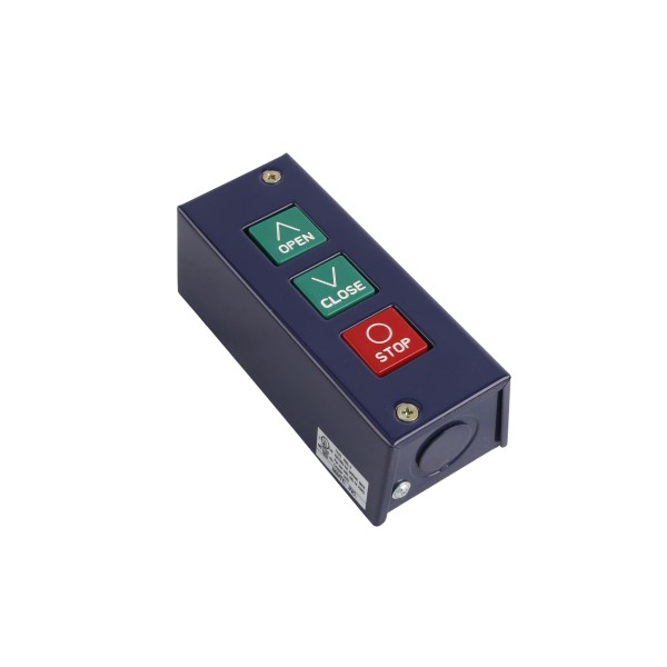 Three Button Exterior Surface Mounted Control Station with N/O (NEMA 1 - 5 amp @ 120V AC) - MMTC PBS-3R