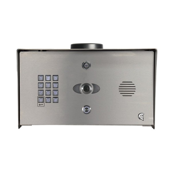 AES Praetorian Stainless Steel 1-Button WiFi Video Intercom Imperial Pedestal w/ Keypad (US & Canada) - Includes 4G Router (Default)