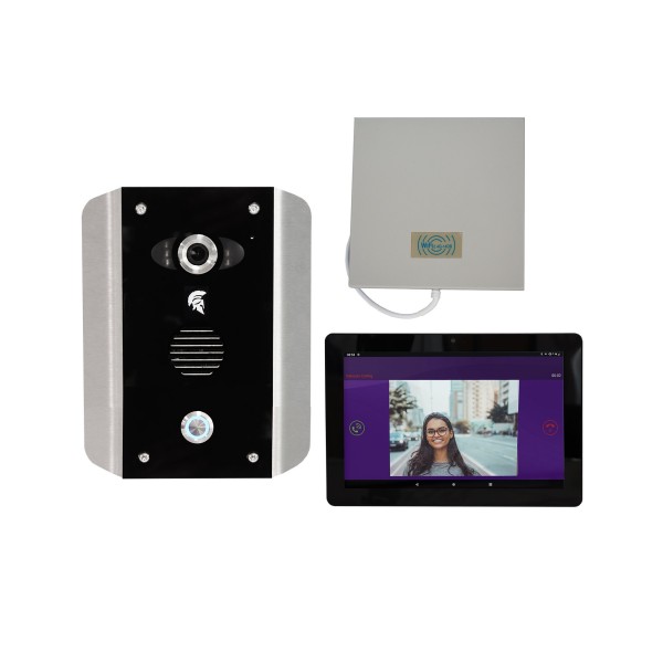 AES 1 Button Praetorian IP Video Intercom Architectural (US and Canada) with 1 Monitor - PRAE-IP-AB-MON1-US