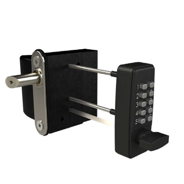 AES Gatemaster Right-Hand Surface Mount Digital Gate Lock with Quick Exit Pad - SBQEDGLWR