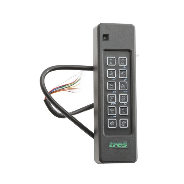 EMX TRES Proximity Reader/Keypad With 5" Read Range, 26-Bit Wiegand Output & HID or AWID Formats - TRES-100-P-620-HA (Prox Readers)