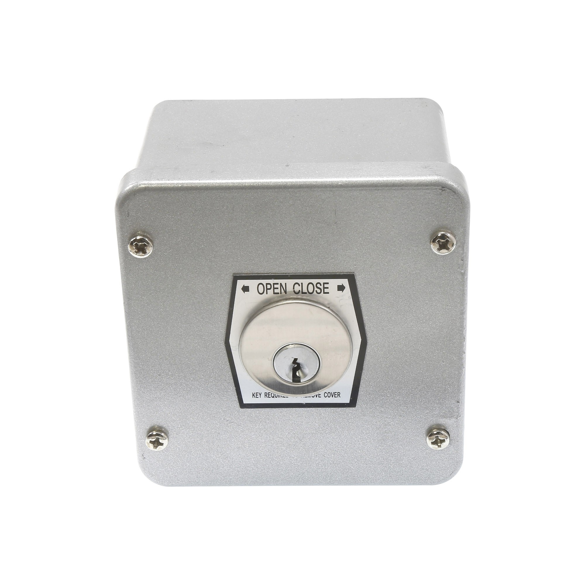 Surface Mount Keyswitch with Changeable Core Cylinder (15 amp @ 125/250V  AC) Aluminum - MMTC 1KX-CC