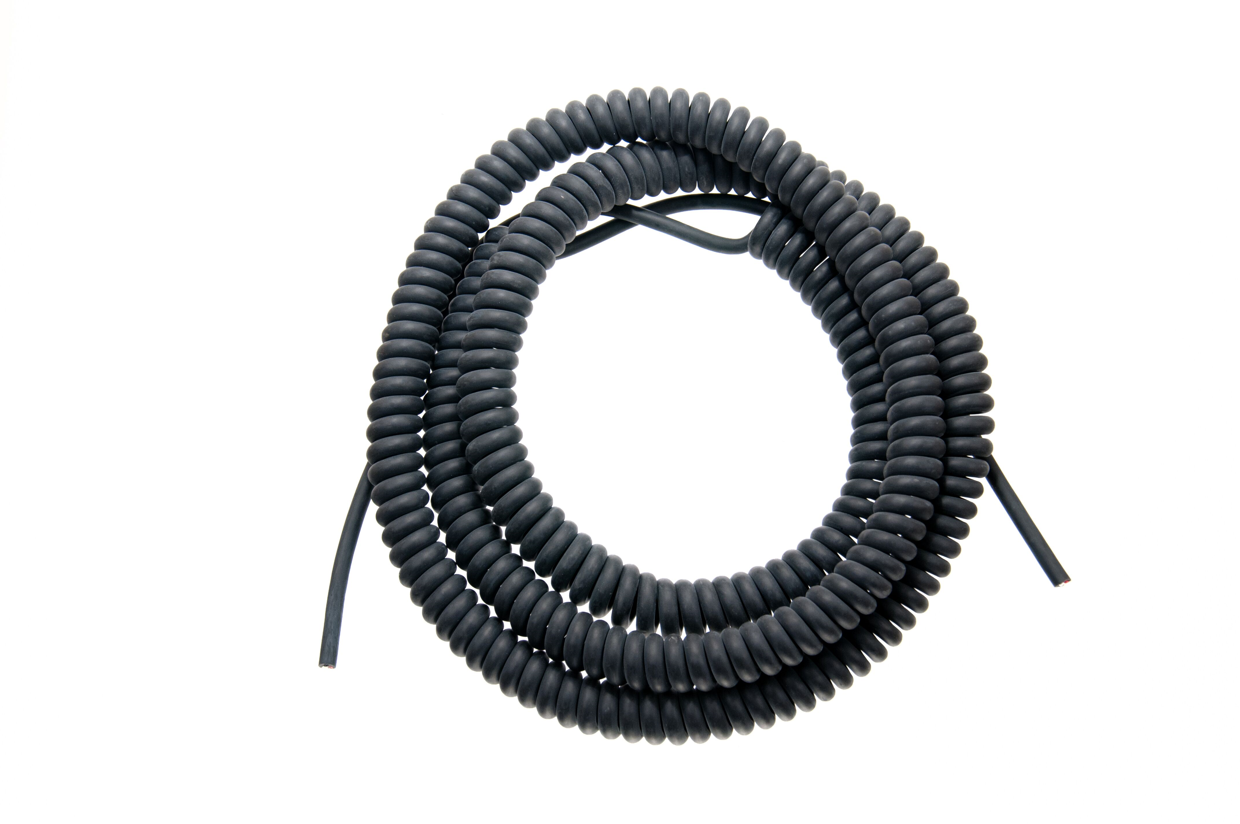 Pathway Lighting Retractile Coil Cord – 3-Wire, 18 Gauge, Extends To 10 Feet (Black)