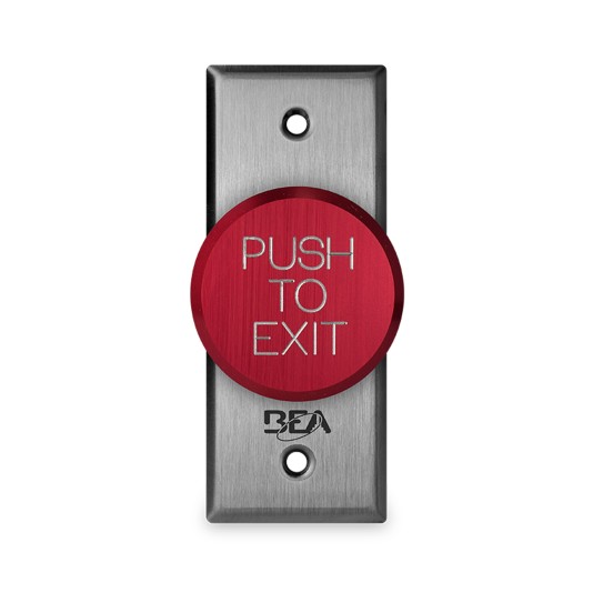 BEA 2" "Push to Exit" Delayed Action Switch Red w/ Jamb w/ Size Face Plate