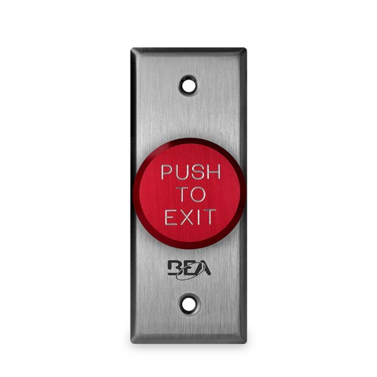 BEA 1 5/8" "Push to Exit" Delayed Action Switch Red w/ Jamb w/ Size Face Plate