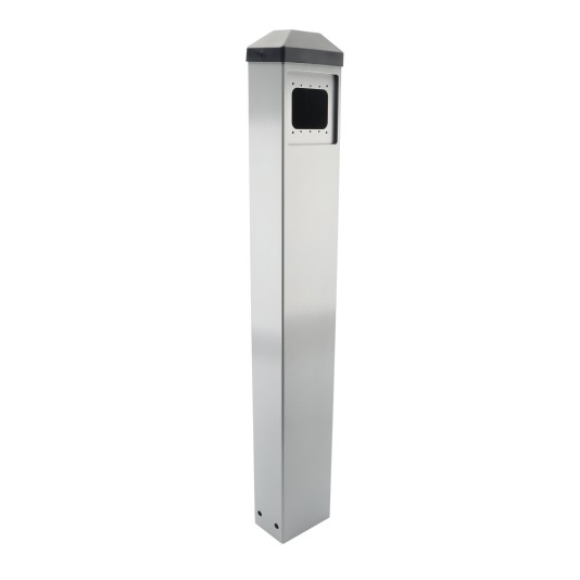 BEA 4ft Bollard for 4.5" Round or 4.75" Square Push Plates (Silver) - 10BOLLARDSLV