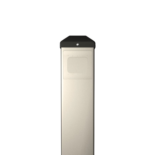 BEA 4' Bollard for 4.5" Round Or 4.75" Square Push Plates - Silver - 10BOLLARDSLV