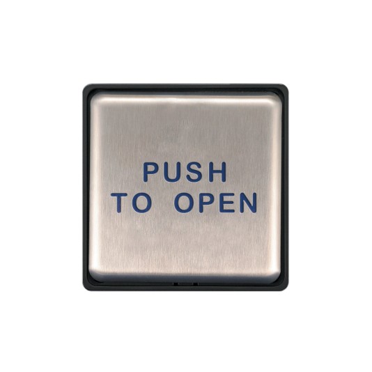 BEA 900Mhz 4.75" Square Panther Plate - "Push to Open" Text Only - 10EMS475-900