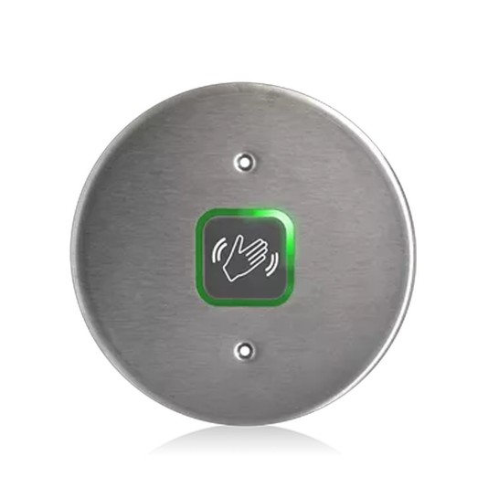 BEA Stainless Steel Touchless Magic Switch 6" Round - Hand Wave Logo Only - 10MS41-RPHL