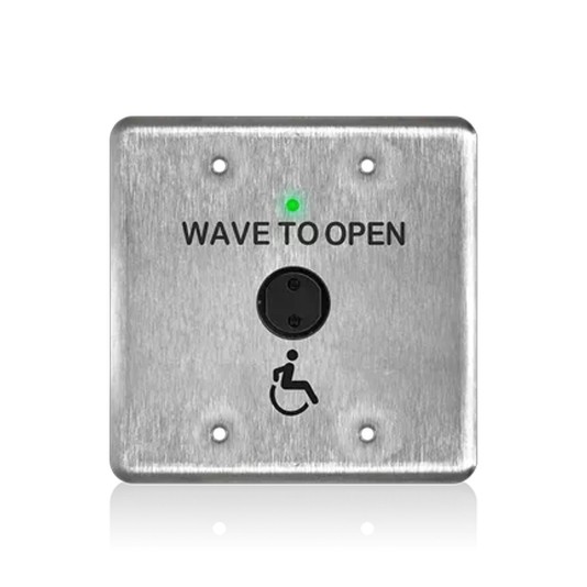 BEA 900MHz MS51W Wireless Double Gang Switch - "Wave to Open" & Handicap Accessibility Logo - 10900MHz MS51W-DA