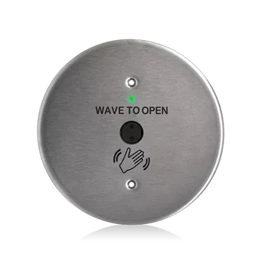 BEA 900MHz MS51W Wireless Round Switch - "Wave to Open" & Hand Wave Logo - 10900MHz MS51W-R