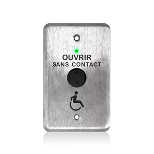 BEA Wireless Single Gang Relay Actuator "Wave To Open" & Handicap Accessibility Logo (French) - 10MS51W-SAF