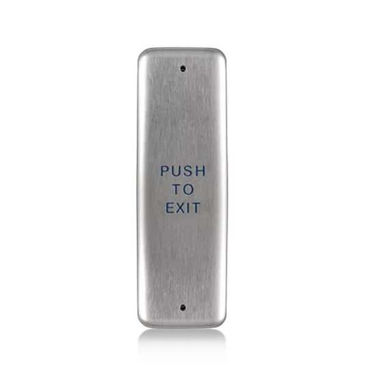 BEA Push Plate, Jamb w/, Push To Exit Stainless Steel, 1.5" x 4.75" Text Only
