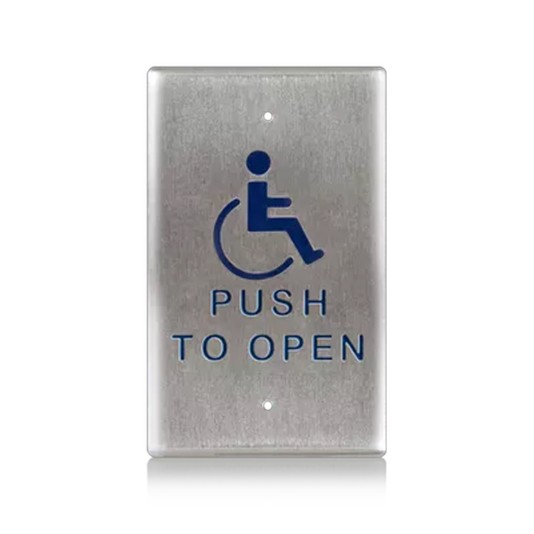 BEA Stainless Steel Push Plate 2" x 4" OblongPlain