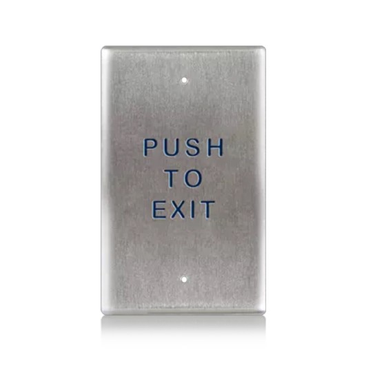 BEA Stainless Steel Push Plate 2" x 4" Oblong, Push To Exit
