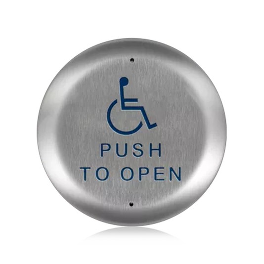 BEA Stainless Steel Push Plate 4.5" Round, T & L