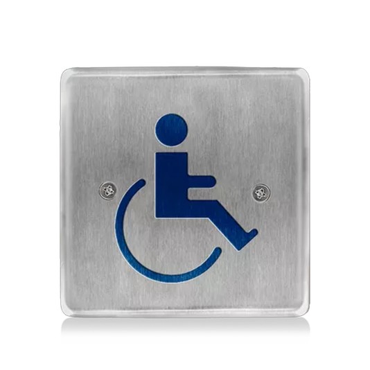 BEA Stainless Steel Push Plate 4.5" Square LL - Large Logo Only