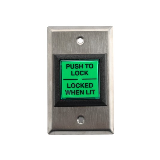 10PTLBUTTON, Switch SG "Push to Lock" LED Illuminated Switch