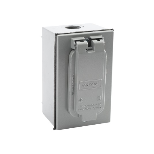 One Button Surface Mounted Control with Weatherproof Cover (NEMA 4 - 6 amp @ 125/250V AC) - MMTC 1BXC (Buttons)