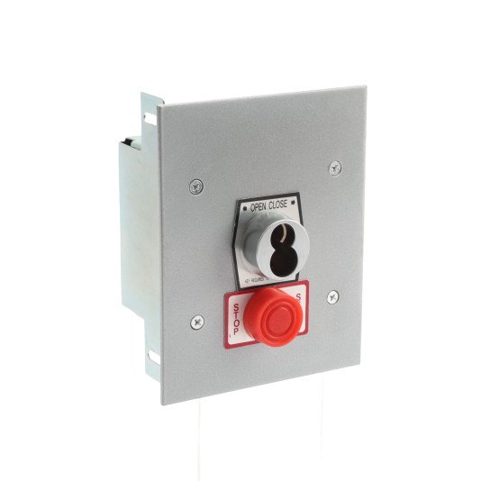 Exterior Flush Mount Keyswitch S-Type w/ Large Format Cylinder and Stop Button