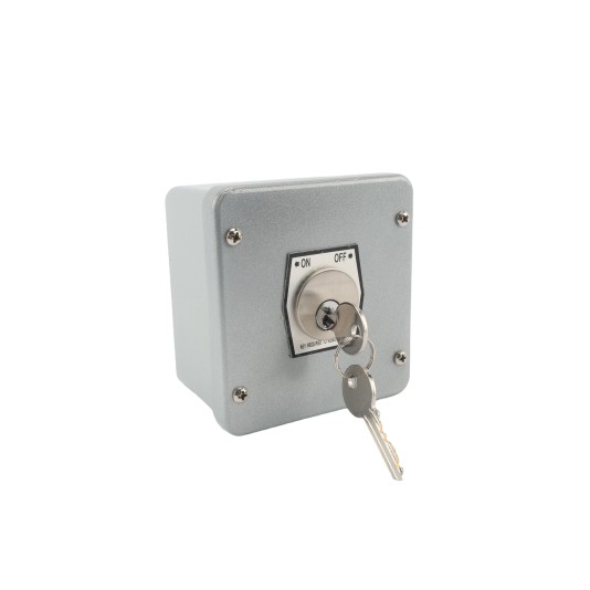 Exterior Surface Mount Keyswitch On/Off (Keyed Alike, 20 amp @125V AC Or 15 amp @ 250V AC)- MMTC 1KXL-KA