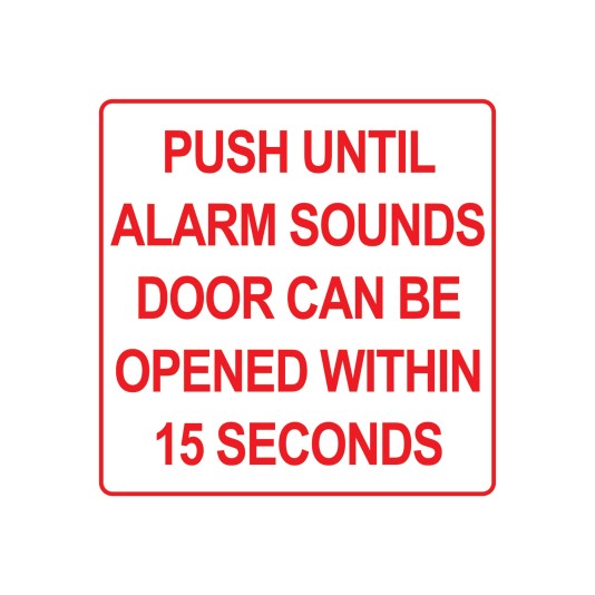 BEA Signage for Delayed Egress - 50-0336
