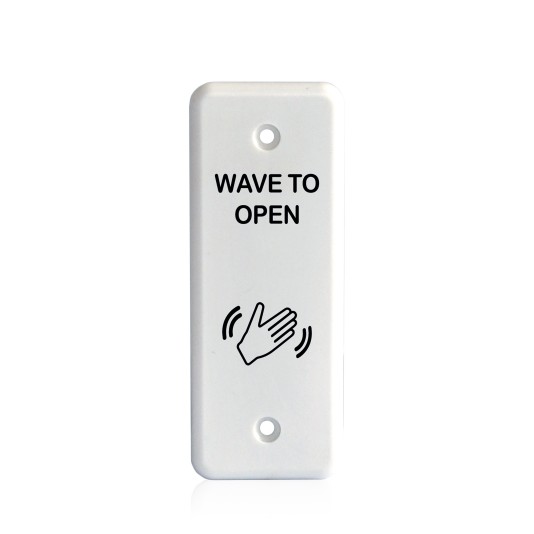 BEA MS31 Faceplate Magic Switch Jamb w/ Text & Hand Logo - White