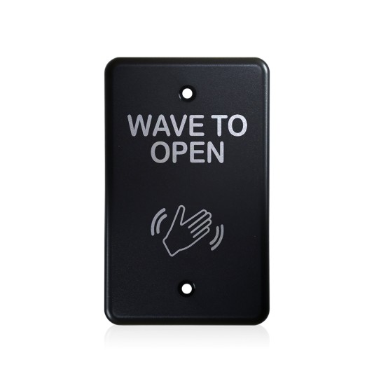 BEA MS31 Faceplate Magic Switch Single Gang Text & Hand Logo - Black