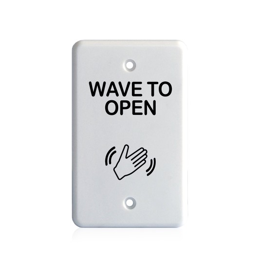 BEA MS31 Faceplate Magic Switch Single Gang Text & Hand Logo - White